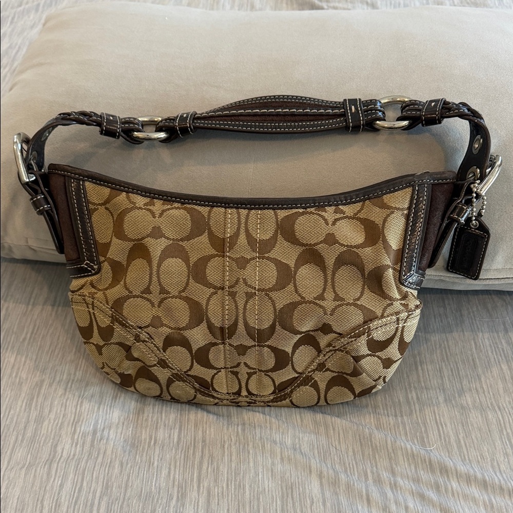 Elegant Brown Patterned Shoulder Bag